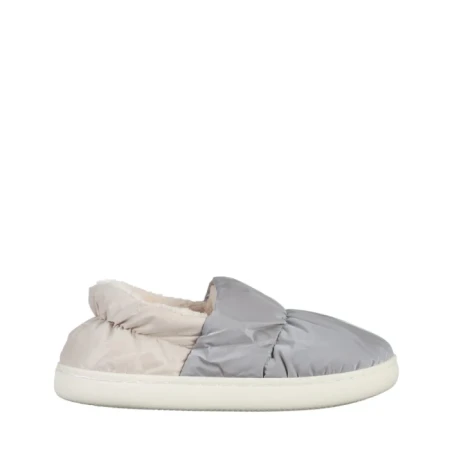 Papuci dama gri din material textil Rogina