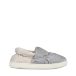 Papuci dama gri din material textil Rogina