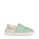 Papuci dama verzi din material textil Rogina