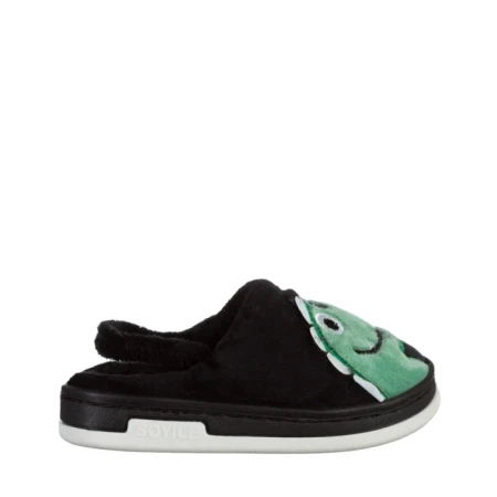 Papuci copii negri din material textil Vertis