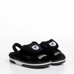 Papuci copii negri din material textil Ronnie