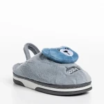Papuci copii gri din material textil Ronnie