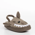 Papuci copii bej din material textil Vanden