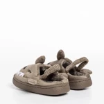 Papuci copii bej din material textil Vanden