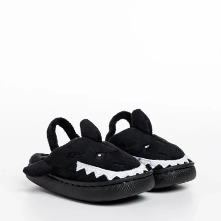 Papuci copii negri din material textil Vanden