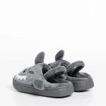 Papuci copii gri din material textil Vanden