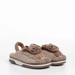 Papuci copii bej din material textil Sivan