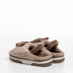 Papuci copii bej din material textil Sivan