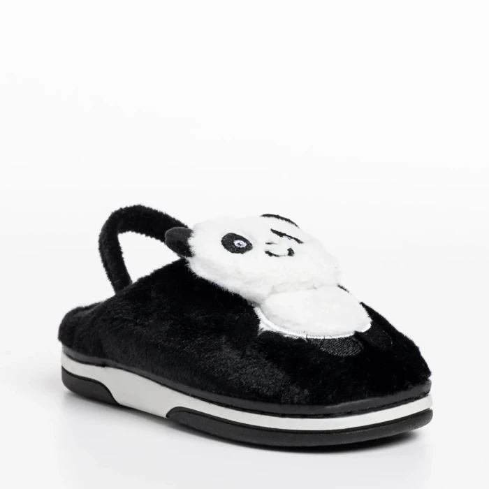 Papuci copii negri din material textil Pierre