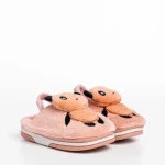 Papuci copii roz din material textil Pierre