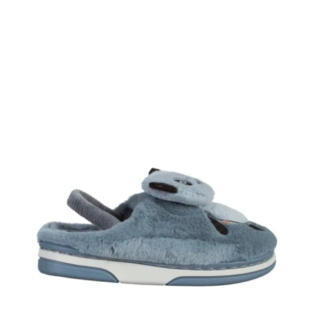 Papuci copii gri din material textil Pierre