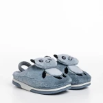 Papuci copii gri din material textil Pierre