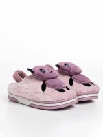 Papuci copii mov din material textil Pierre