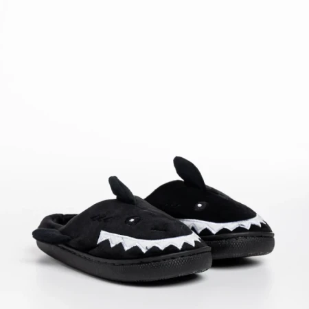 Papuci copii negri din material textil Vanden