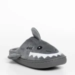 Papuci copii gri din material textil Vanden