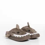 Papuci copii bej din material textil Vanden