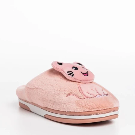 Papuci copii roz din material textil Sivan