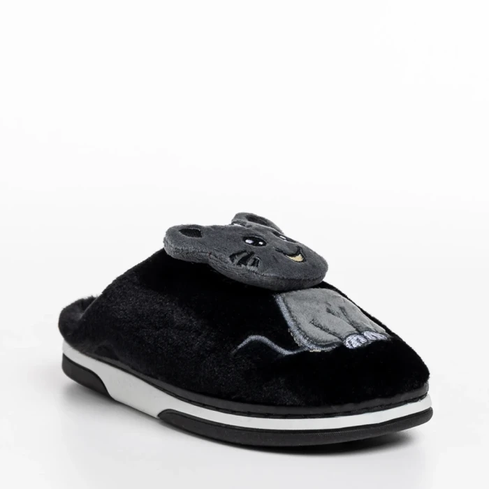 Papuci copii negri din material textil Sivan