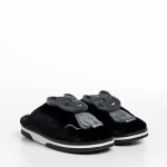 Papuci copii negri din material textil Sivan