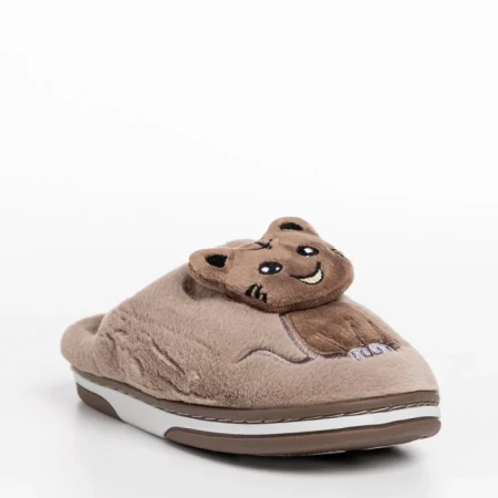 Papuci copii bej din material textil Sivan