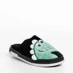 Papuci copii negri din material textil Vertis