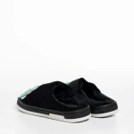 Papuci copii negri din material textil Vertis
