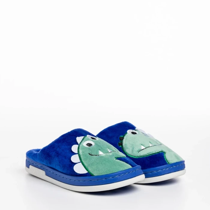 Papuci copii albastri din material textil Vertis