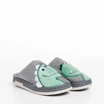 Papuci copii gri din material textil Vertis