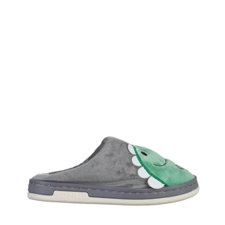 Papuci copii gri din material textil Vertis