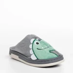 Papuci copii gri din material textil Vertis