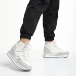Pantofi sport dama albi din piele ecologica Rakayla