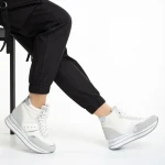 Pantofi sport dama albi din piele ecologica Rakayla