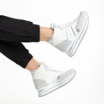 Pantofi sport dama albi din piele ecologica Rakayla