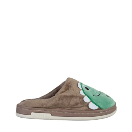 Papuci copii bej din material textil Vertis