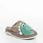 Papuci copii bej din material textil Vertis