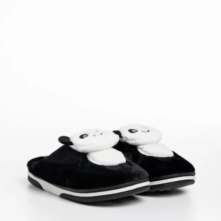 Papuci copii negri din material textil Pierre
