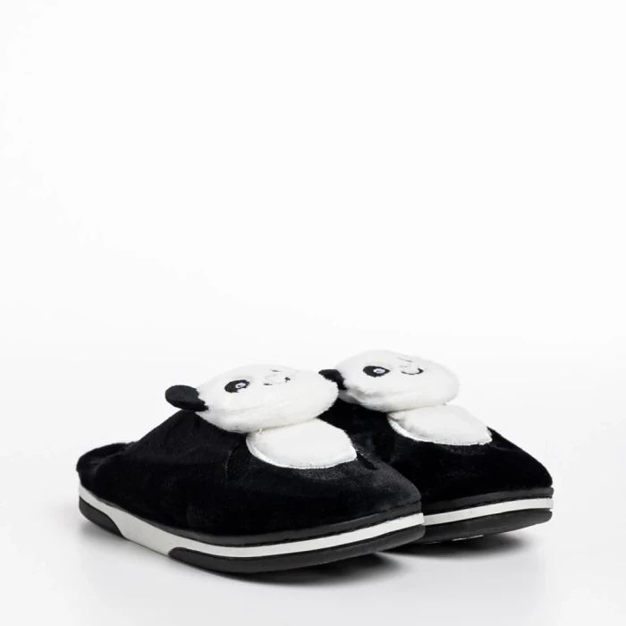 Papuci copii negri din material textil Pierre