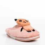 Papuci copii roz din material textil Pierre