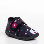 Papuci copii negri din material textil Sadira