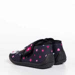 Papuci copii negri din material textil Sadira