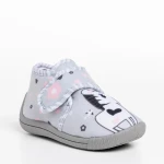 Papuci copii gri din material textil Sadira