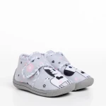 Papuci copii gri din material textil Sadira