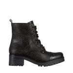 Ghete dama negre din piele naturala cu blana Naisha