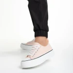 Tenisi dama roz din material textil Lariah