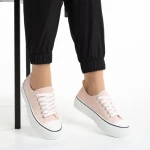 Tenisi dama roz din material textil Lariah
