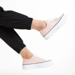 Tenisi dama roz din material textil Lariah