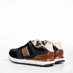 Pantofi sport barbati negri din piele ecologica Xavier