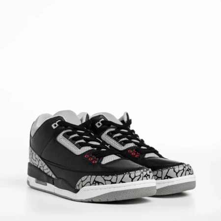 Pantofi sport barbati negri cu gri din piele ecologica Marcelo