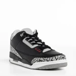 Pantofi sport barbati negri cu gri din piele ecologica Marcelo