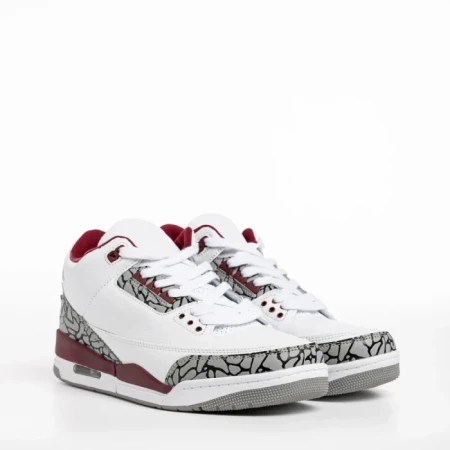 Pantofi sport barbati albi cu grena din piele ecologica Marcelo